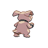 Granbull - Black White (Back View (Shiny))