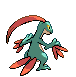 Grovyle - Black 2 White 2 Black White Animated (Back View (Shiny))