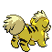 Growlithe - Black 2 White 2 Black White Animated (Back View (Shiny))