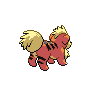 Growlithe - Black White (Back View)