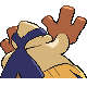 Hariyama - HeartGold SoulSilver (Back View)