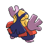 Hariyama - Black White (Back View (Shiny))