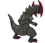 Haxorus - Black 2 White 2 Black White Animated (Back View (Shiny))