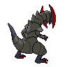 Haxorus - Black White (Back View (Shiny))