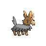 Herdier - Black White (Back View (Shiny))