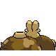 Hippopotas - HeartGold SoulSilver (Back View)
