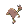 Hitmonlee - Black White (Back View)