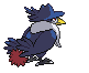 Honchkrow - Black 2 White 2 Black White Animated (Back View)