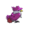 Honchkrow - Black White (Back View (Shiny))