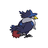Honchkrow - Black White (Back View)