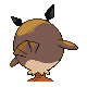 Hoothoot - HeartGold SoulSilver (Back View)