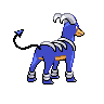 Houndoom - Black White (Back View (Shiny))