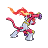 Infernape - Black White (Back View (Shiny))