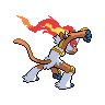 Infernape - Black White (Back View)