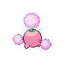 Jumpluff - Black White (Back View (Shiny))