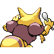 Kadabra - HeartGold SoulSilver (Back View (Shiny))
