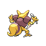 Kadabra - Black White (Back View (Shiny))