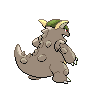 Kangaskhan - Black White (Back View (Shiny))