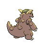 Kangaskhan - Black White (Back View)