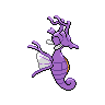 Kingdra - Black White (Back View (Shiny))
