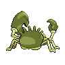 Kingler - Black White (Back View (Shiny))