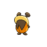Kricketot - Black White (Back View (Shiny))