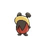 Kricketot - Black White (Back View)