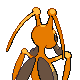 Kricketune - HeartGold SoulSilver (Back View (Shiny))