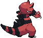Krookodile - Black 2 White 2 Black White Animated (Back View)