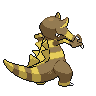 Krookodile - Black White (Back View (Shiny))