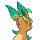 Leafeon - Diamond Pearl (Back View (Shiny))