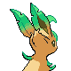 Leafeon - Platinum (Back View (Shiny))