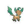 Leafeon - Black White (Back View)