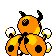 Ledian - Gold (Back View (Shiny))