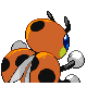 Ledian - Platinum (Back View (Shiny))