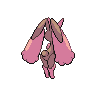 Lopunny - Black White (Back View (Shiny))