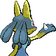 Lucario - HeartGold SoulSilver (Back View (Shiny))