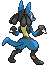 Lucario - Black 2 White 2 Black White Animated (Back View)