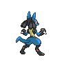 Lucario - Black White (Back View)
