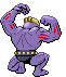 Machoke - Black 2 White 2 Black White Animated (Back View)