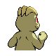 Machop - HeartGold SoulSilver (Back View (Shiny))