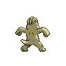 Machop - Black White (Back View (Shiny))