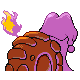Magcargo - Diamond Pearl (Back View (Shiny))