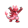 Magmar - Black White (Back View (Shiny))