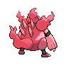 Magmortar - Black White (Back View (Shiny))
