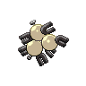 Magneton - Black White (Back View (Shiny))