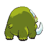 Mamoswine - Black White (Back View (Shiny))