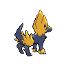Manectric - Black White (Back View (Shiny))