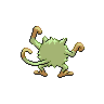 Mankey - Black White (Back View (Shiny))