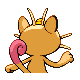 Meowth - Platinum (Back View (Shiny))